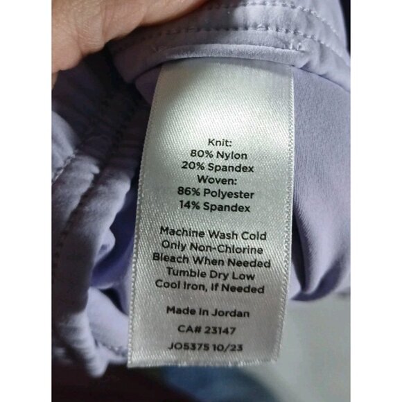 T By Talbots Performance Interlock Pleated Skort Skirt Size Large Purple UPF 50+ - Picture 6 of 10